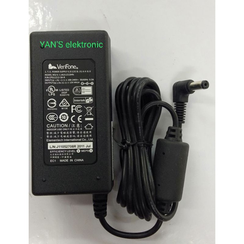 adaptor mesin EDC BCA 12volt 1amper