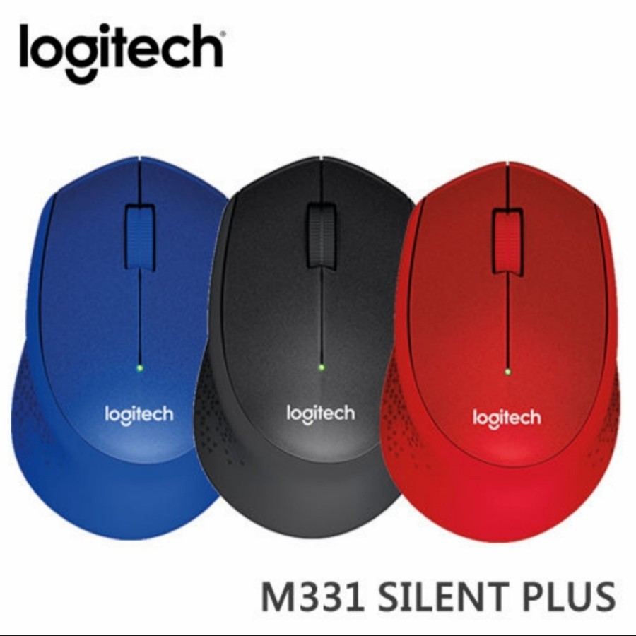 LOGITECH MOUSE WIRELESS M331 - BLACK / BLUE / RED RESMI