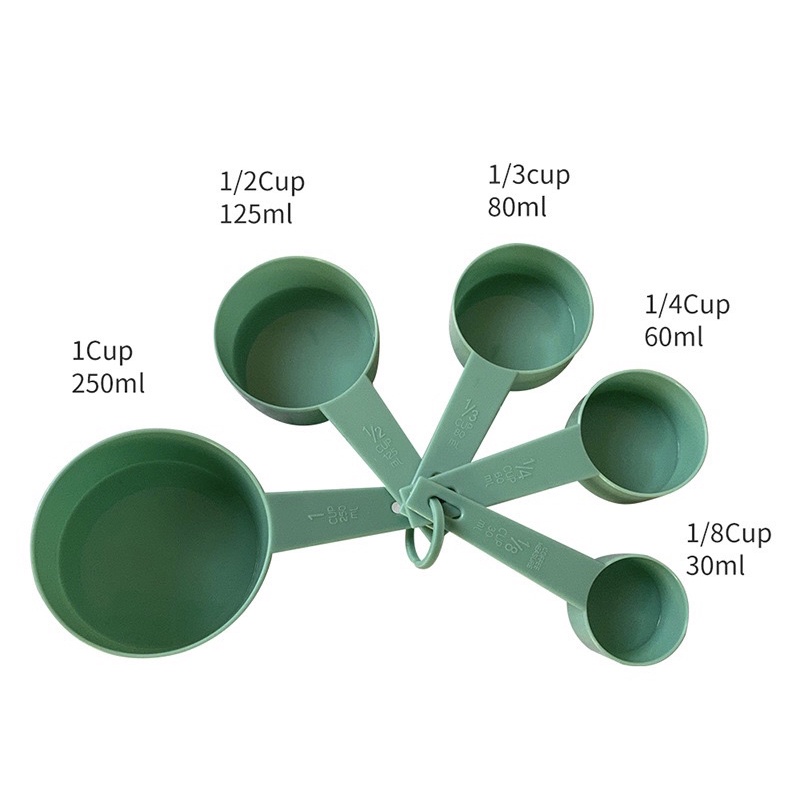 Gelas ukur bentuk sendok plastik 5in1 gelas takar 250ml