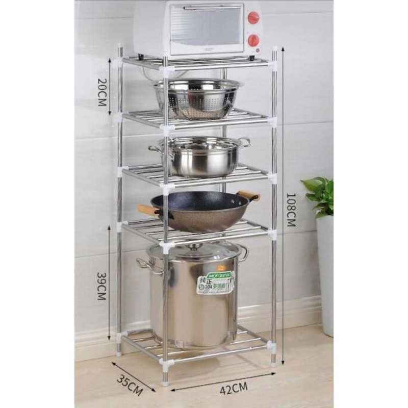 Rak panci 5 susun bahan stenlis steel