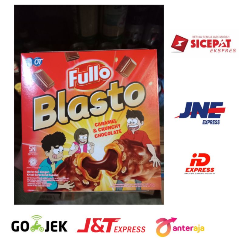 

Fullo Blasto Wafer Krispi Bersalut Coklat 16 Pcs x 15gr