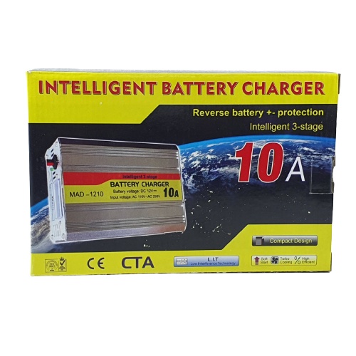 Charger Aki 12v 10a Usat Battery Charger Cas ACCU Motor Mobil MAD-1210