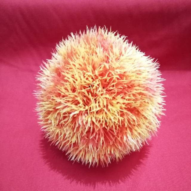 Hiasan aquarium Bunga plastik moss ball ys 117