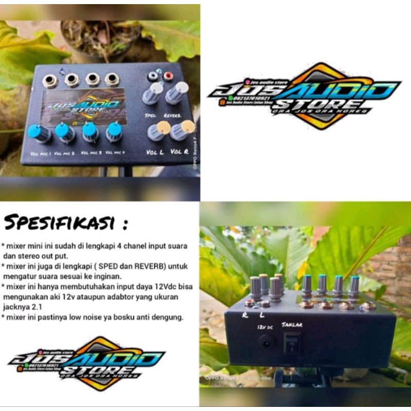 mixer mini rakitan 4 channel mantap