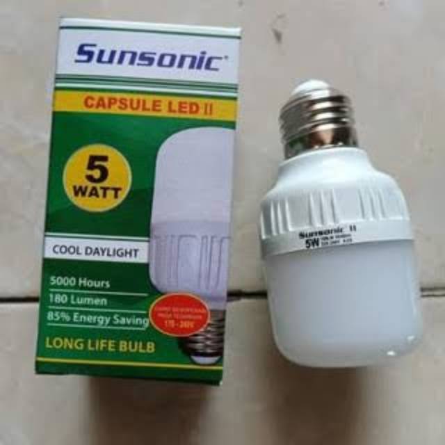 LAMPU LED 5W SINAR PUTIH TERANG BOHLAM 5WATT KAPSUL BULB LAMP 5 WATT TERMURAH CAPSUL BY HANNOCHS E27