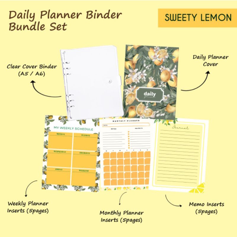 

DAILY PLANNER BINDER BUNDLE SET