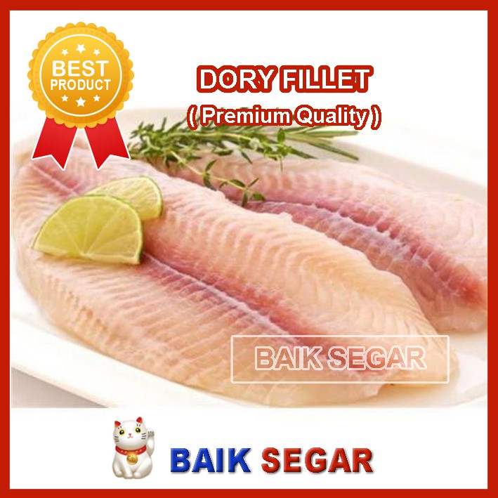 

Ikan Dori / Dory Fillet Lokal - Premium Quality & Super Quality - Frozen - 1 kg isi 4 pcs
