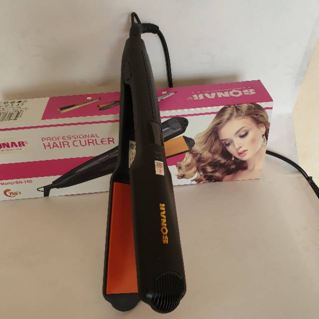 Catokan sonar sn-760 catok 2in1 curly kriting rambut Pelurus rambut profesional suhu Rebonding murah