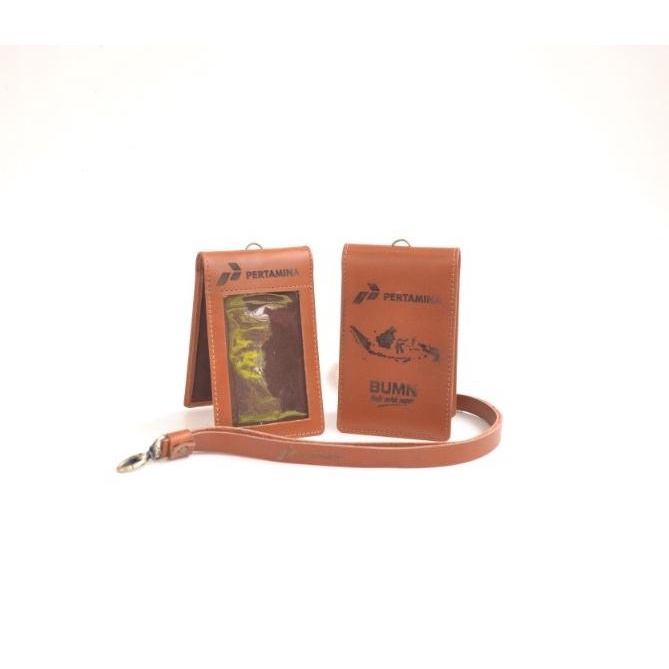 

Name Tag Id Card Holder Logo Pertamina Cokelat Kulit Asli Terlaris