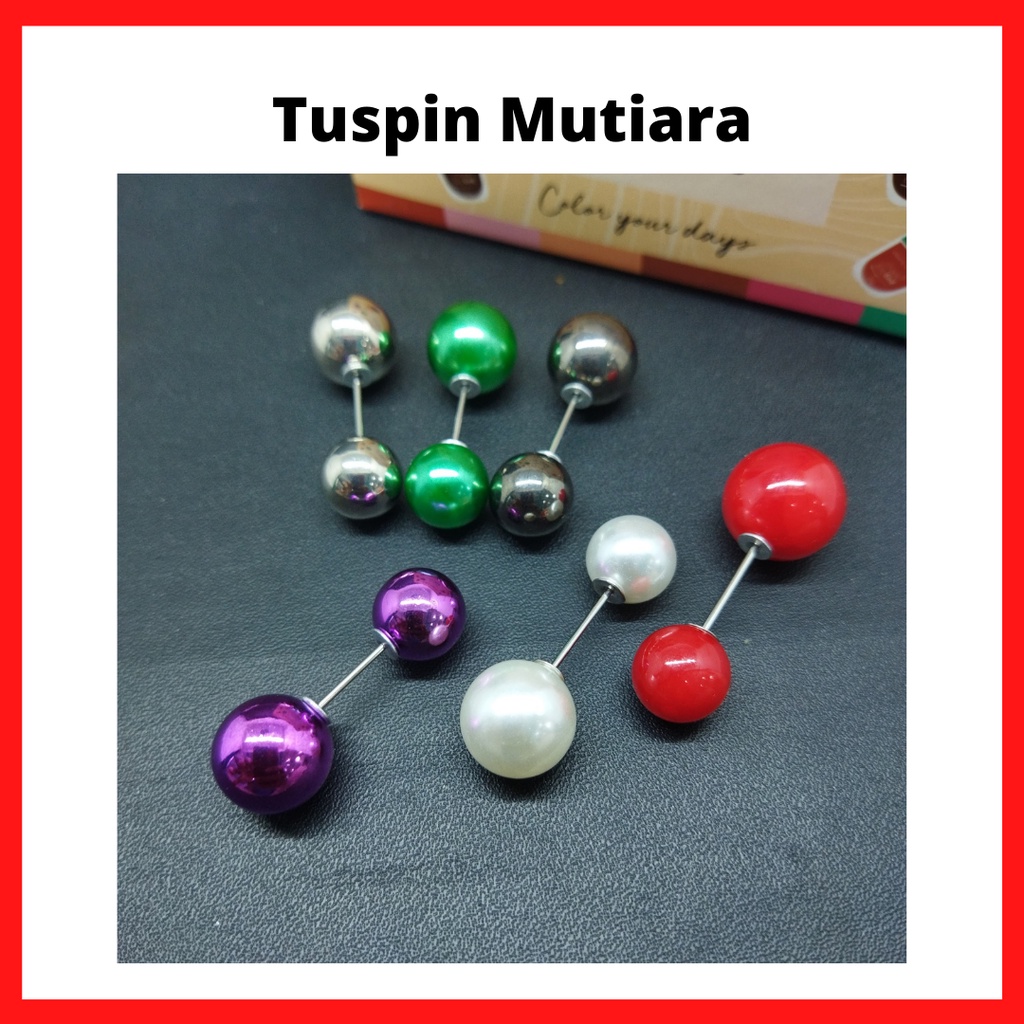 COD BROSS MUTIARA KOREA PEARL OFF WHITE AKSESORIS MUSLIM Tuspin Mutiara polos - pin peniti jilbab bros tusuk kerudung