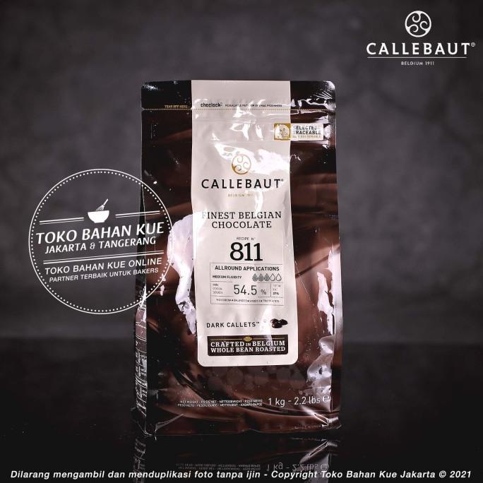 

Callebaut Dark Chocolate Couverture 811 NV 54,5% 1kg ASLI Coklat 811NV