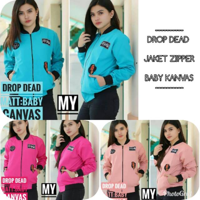 TERBARU DROP DEAD JAKET ZIPPER KANVAS
