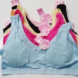 Miniset polos warna warni remaja busa tipis model sport bra bh miniset anak perempuan halus lembut