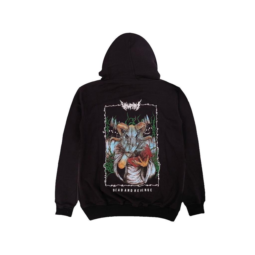 Zip Hoodie Distro Metal Fleece Hitam Gorgeo Vampire Kingdom