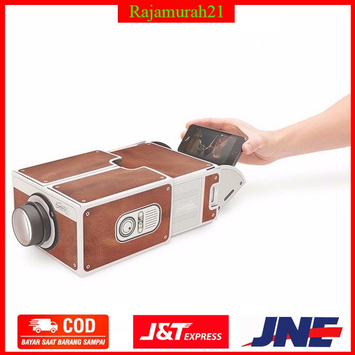 Proyektor Smartphone Portabel Cardboard 2.0 - Brown