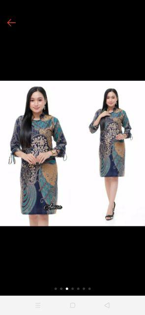 Terlaris Serut Genes Jelita Tunic Navbor Yelbor Whitbor Creambor Tunik Batik Modern Hrb030 Dolbi Dob