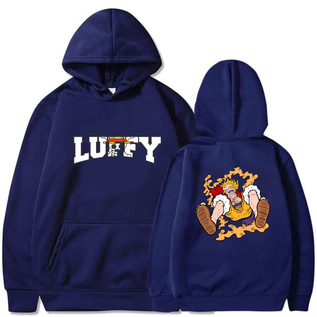 LUFFY Laugh Sweater Hoodie II LUFFY Laugh Jumper Hoodie II Sweter Oblong Topi Sz M - XL ( Pria &amp; Wanita / Anak &amp; Dewasa )