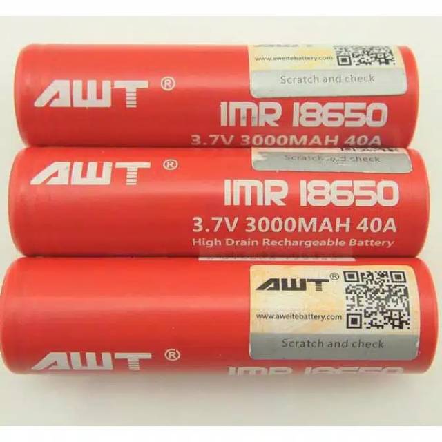 Batre batere bt Awt 18650 3000mah non pack