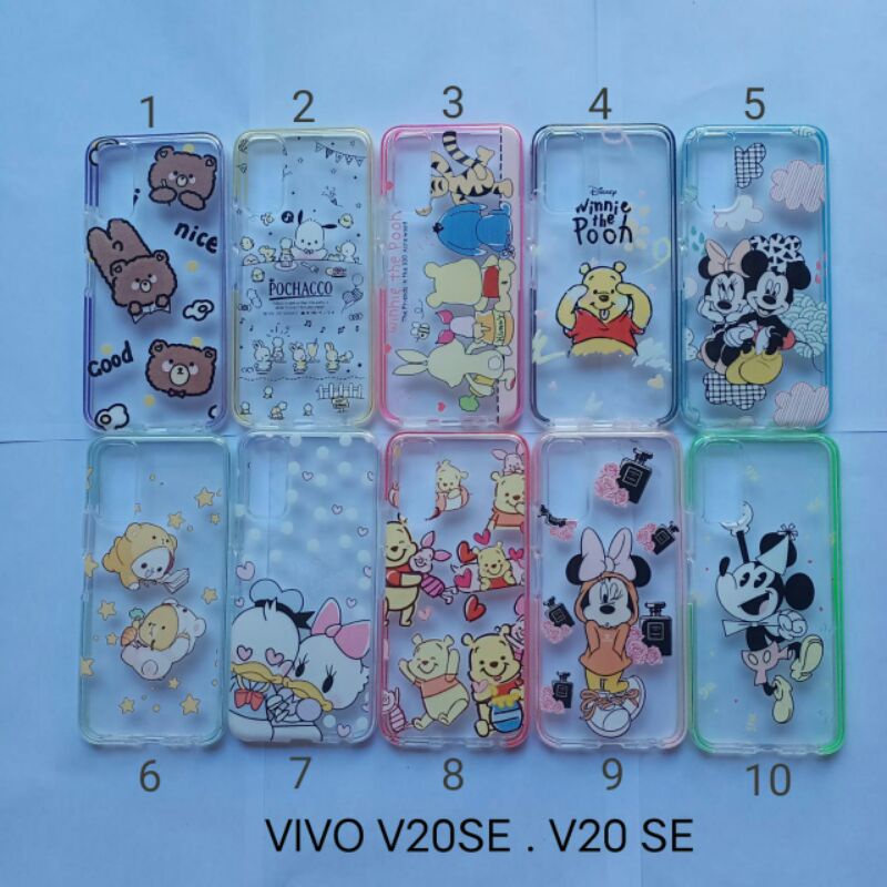 soft Case Vivo V20SE . V20 SE gambar motif cewek softcase softsell softshell silikon cover