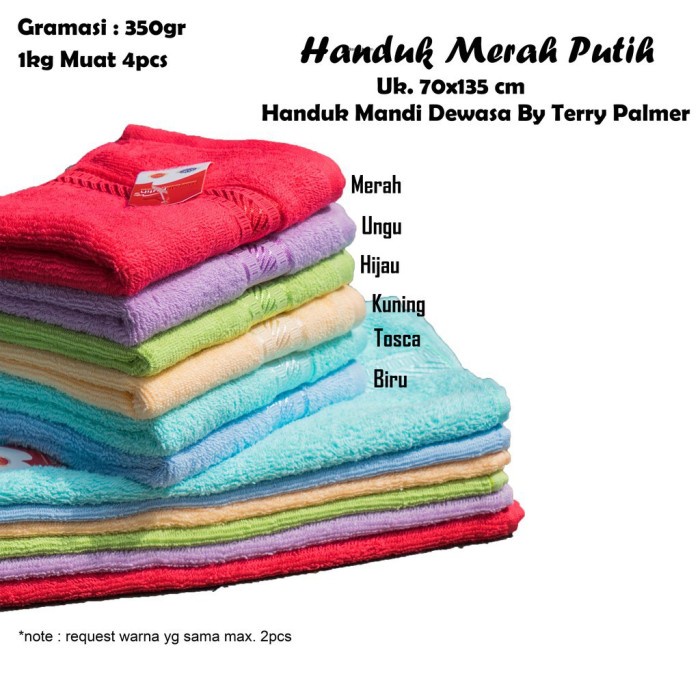 Handuk Merah Putih / Handuk Dewasa