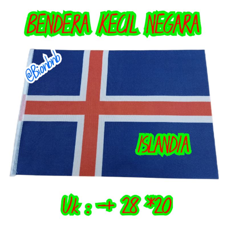 BENDERA NEGARA ISLANDIA BENDERA KECIL BENDERA NEGARA
