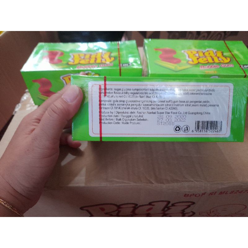 Permen Karet Pidi Jelly Bubble Gum box isi 30 pcs