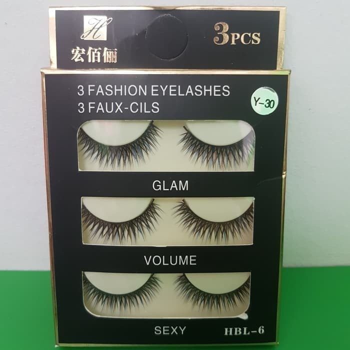 (BOW) 3pasang Bulu Mata Palsu Import (Z3D05,Y-03,3D-34,3D-01,3D-16,3D-41,3D-77,H-65,JKX12,Y-01,Z3D02,3D-03,H-74)