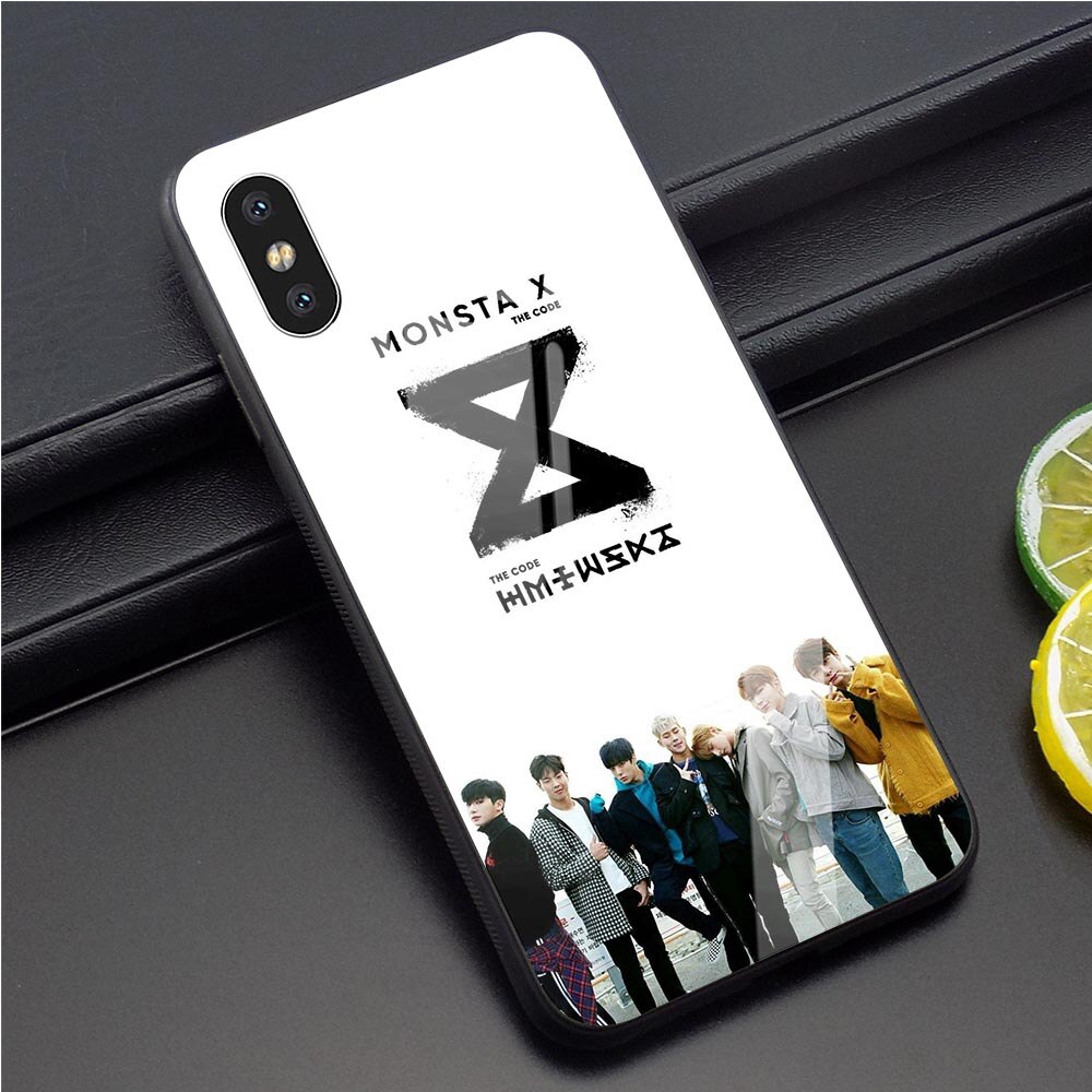 Case Bahan Tempered Glass Desain  Grup  Kpop Boy Monsta X 