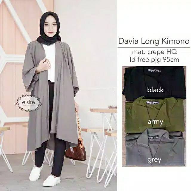 Davia Long Kimono Long Outer Free Size Cod