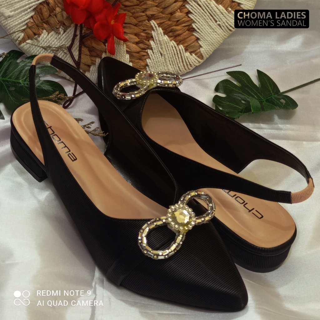 Choma Ririn Sandal Wanita Terbaru Design Elegant Dengan Pilihan Beberapa Warna dan Ukuran Baik Buat Harian dan Pesta Serta Acara Formal Sekalipun