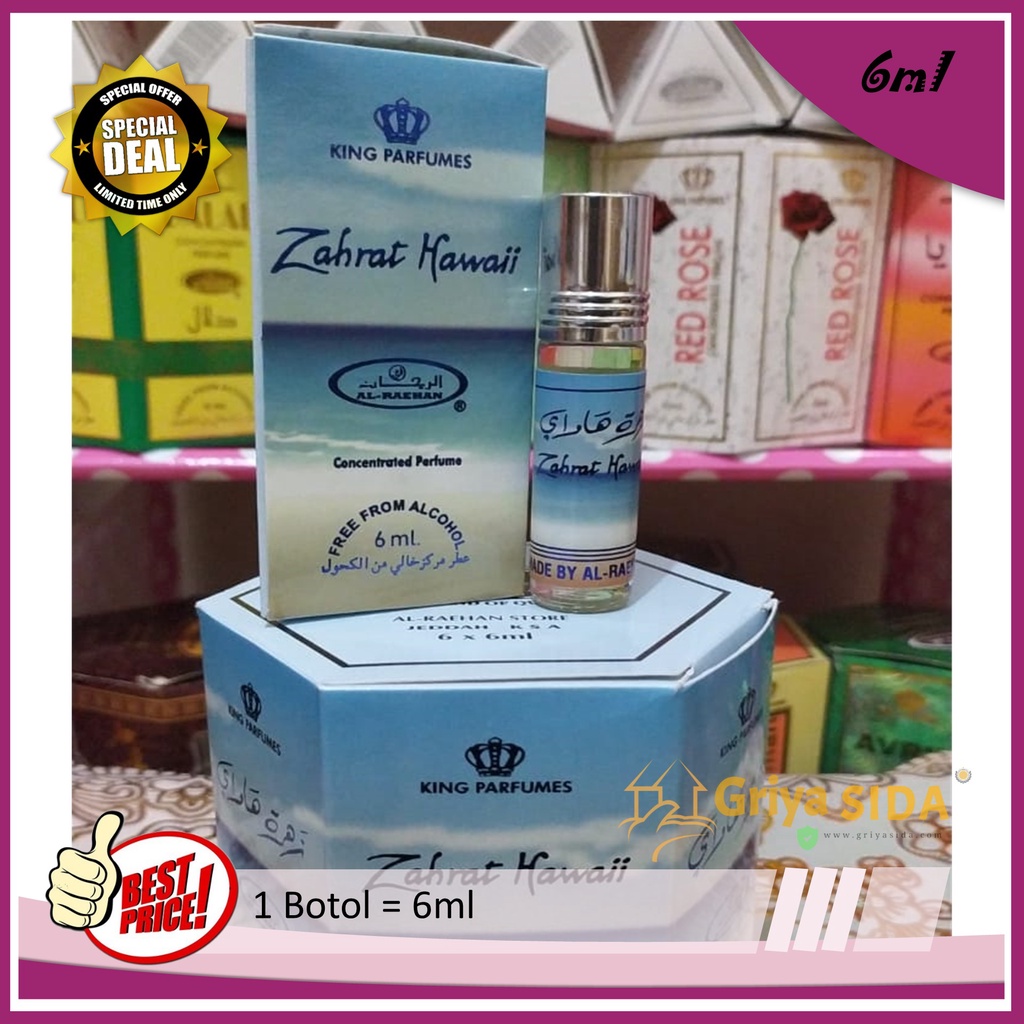 Parfum Zahrat hawaii 6ml minyak wangi al raehan mirip al rehab parfum Harga grosir PROMO!