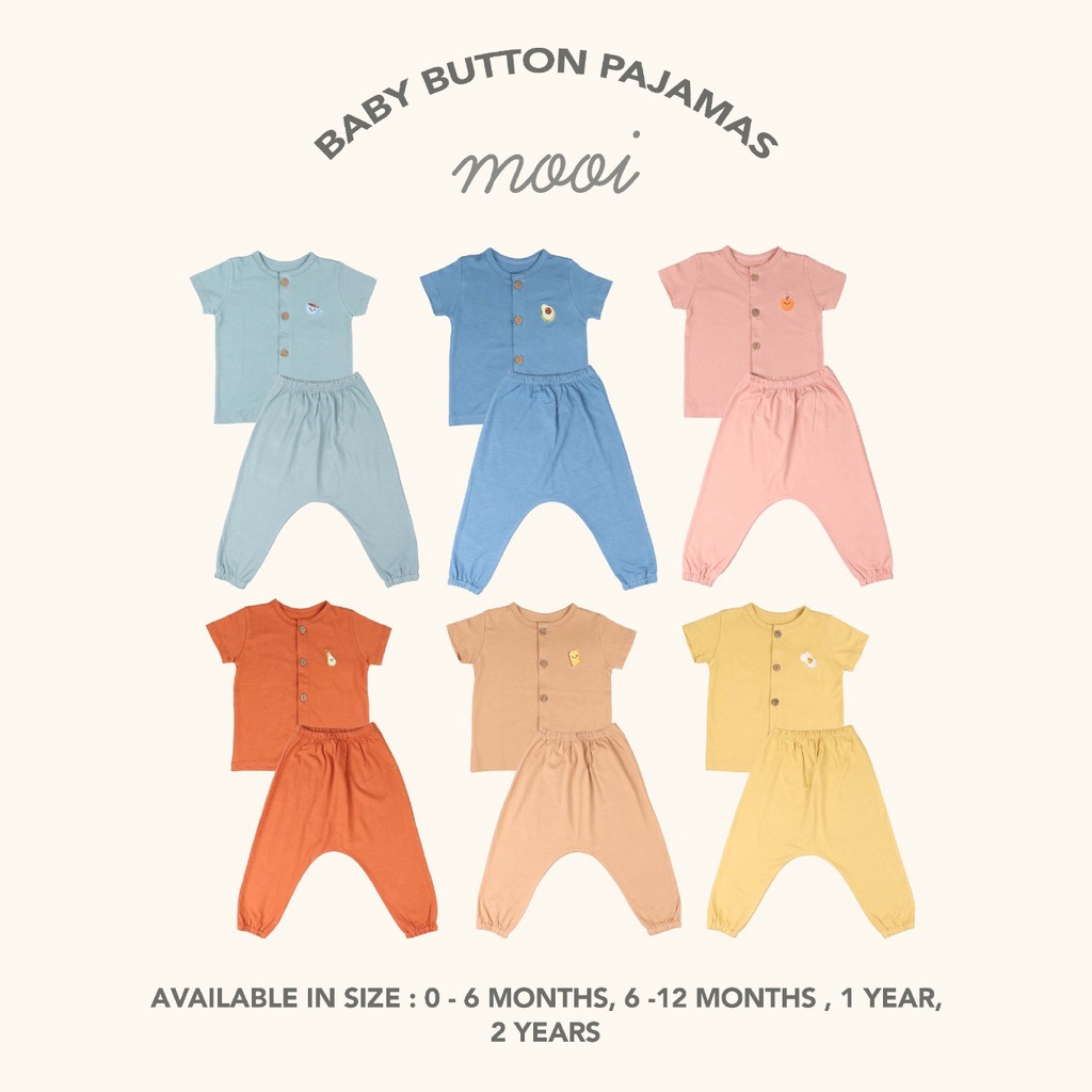 PROMO 7.7 PROMO BAJU LEBARAN MURAH Mooi Short Sleeve Button Setelan Piyama anak Pajamas Setelan Bayi  0-24 bulan