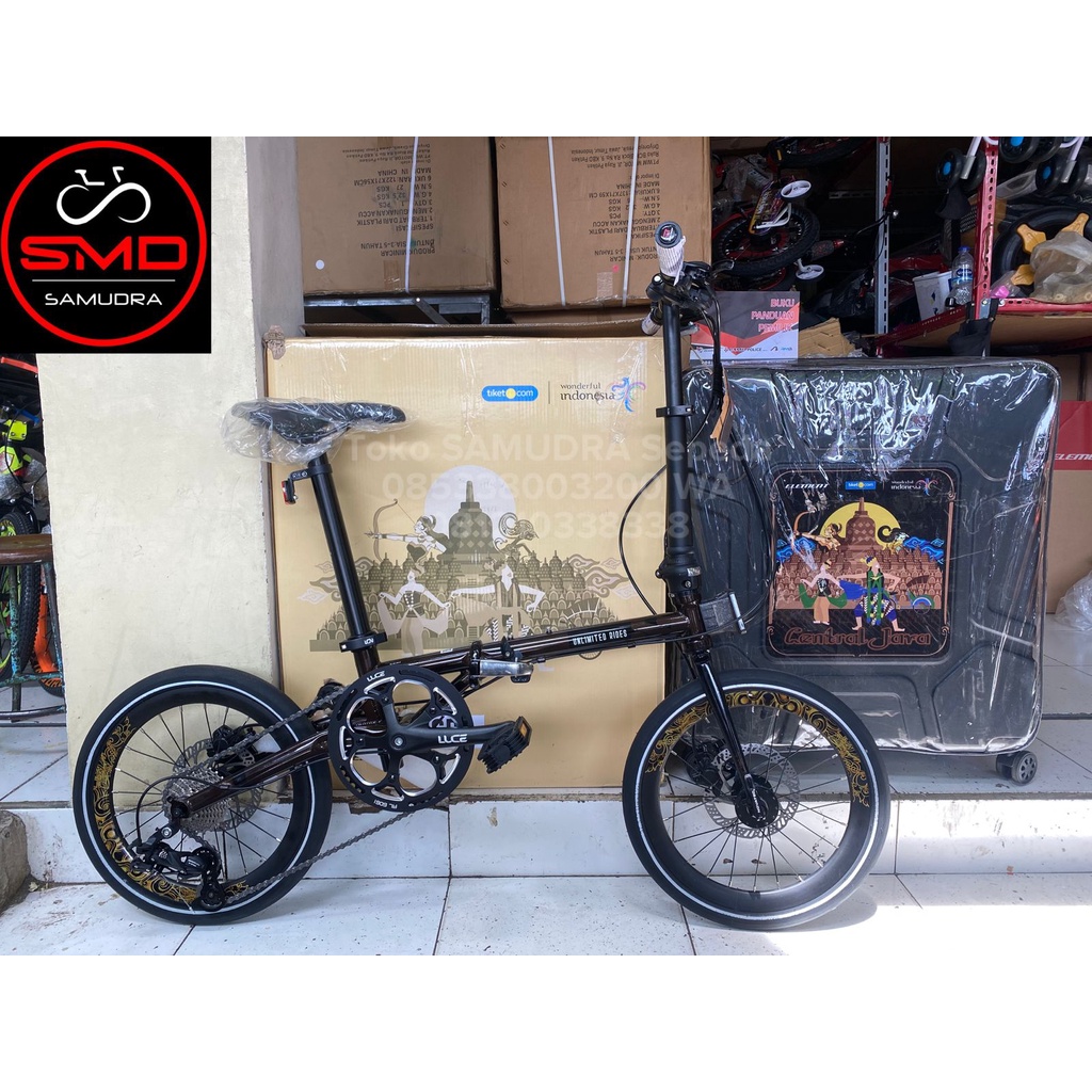 Sepeda Lipat Folding 16 Element TROY X 10 Sp (2022) NOVATEC LE FREE Koper Besar Murah BDG