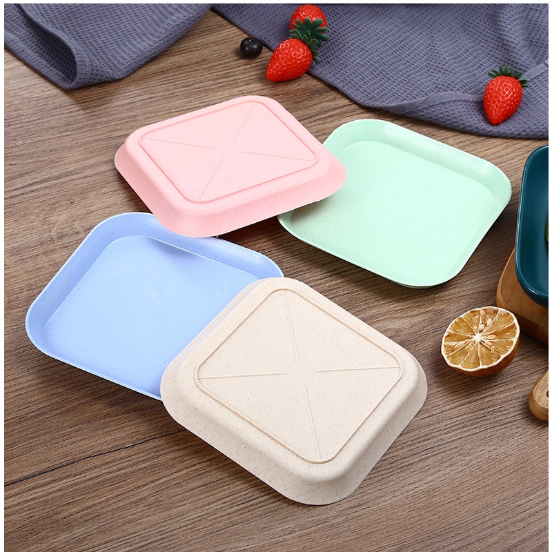 Piring Plastik Jerami Gandum / Wheat Straw Plastic Plate PR0256