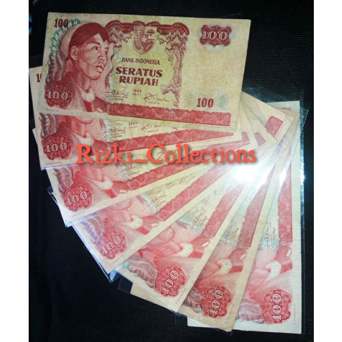 uang kuno 100 sudirman tahun 1968. Seratus rupiah seri sudirman