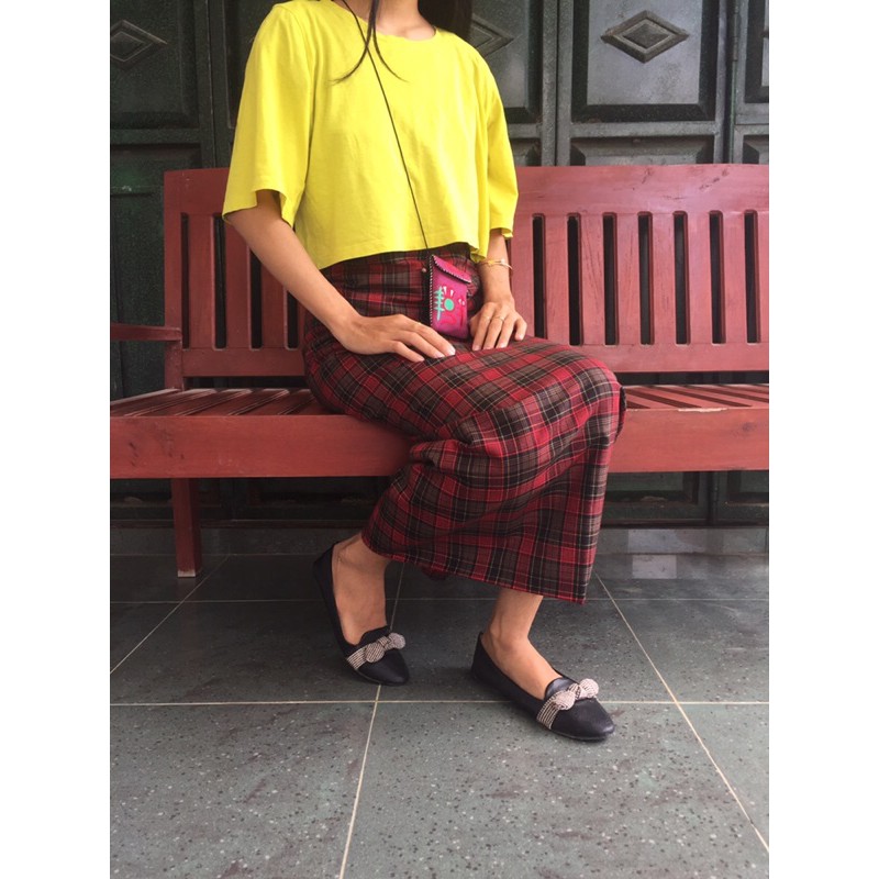 Tartan skirt/rok tartan span/rok panjang