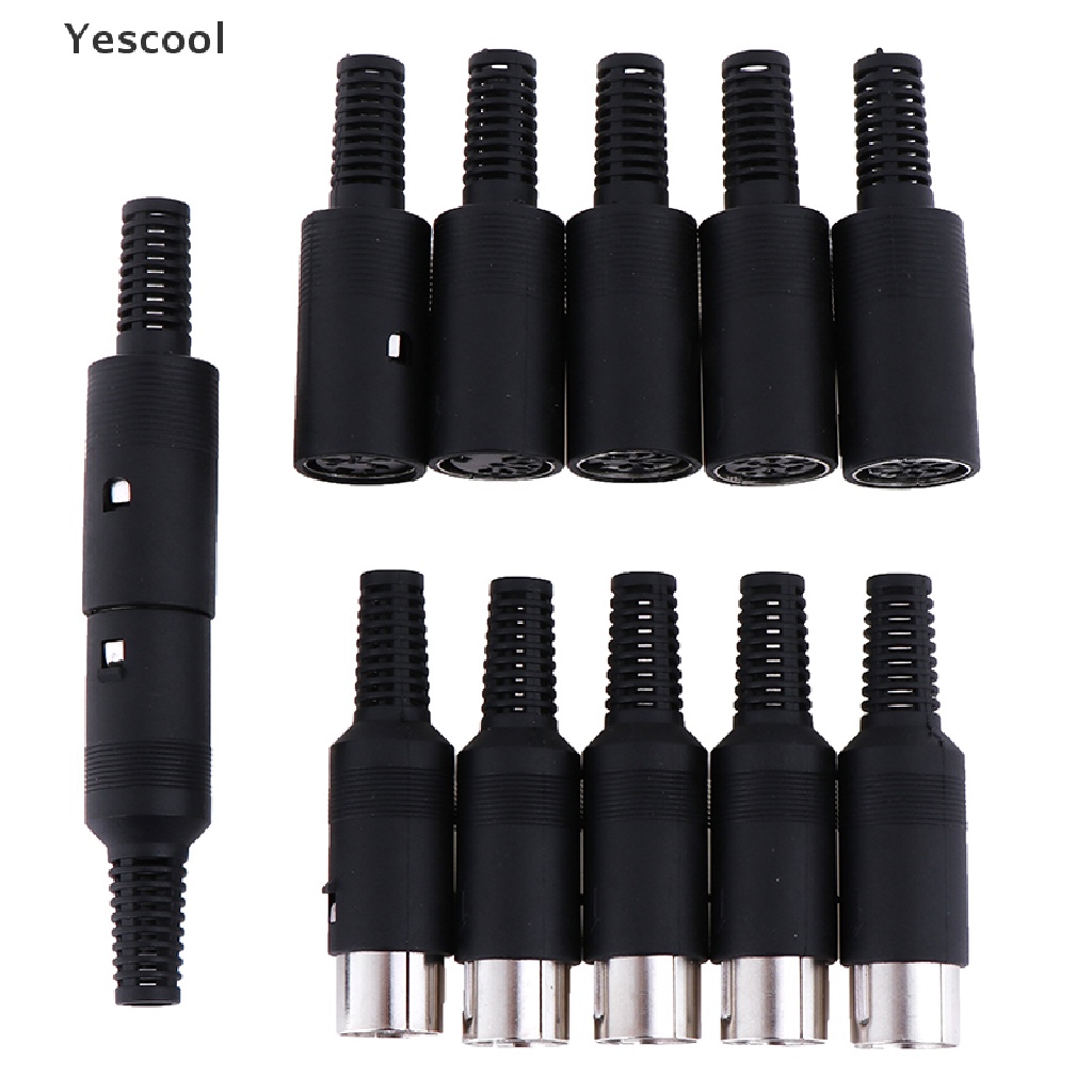 Yescool Socket Konektor Kabel DIN 3 / 4 / 5 / 6 / 7 / 8 PIN Male / Female