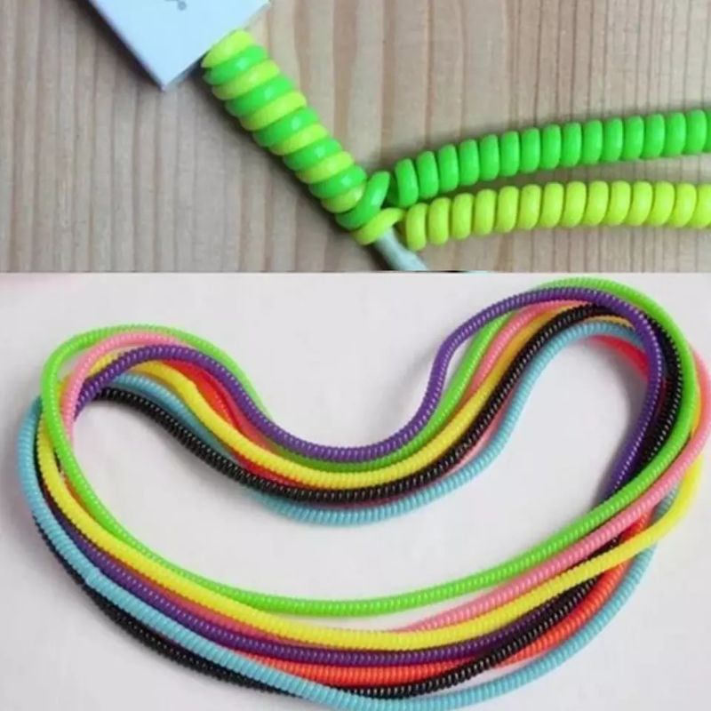 PELINDUNG KABEL HP CHARGER / SPIRAL CORD PROTECTOR COLOR SATU WARNA KLIK CEK OUT 3 PCS UNTUK SATU KABEL CHARGER