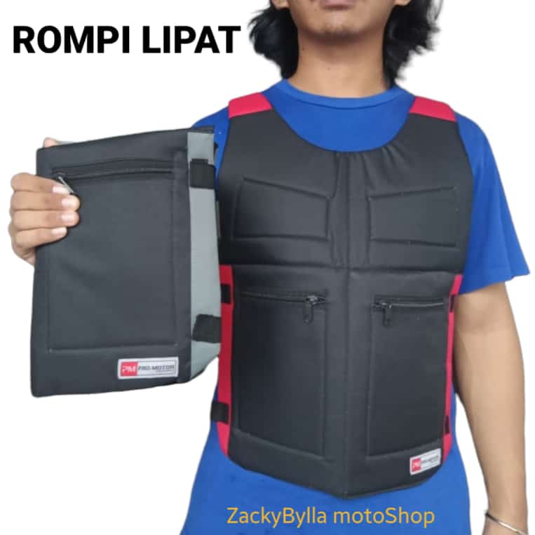 Rompi Motor Pelindung Dada Bikers Lipat Smart Vest Promotor Pro Motor