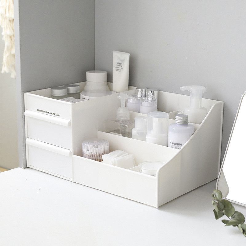 Rak Organizer Make Up Kosmetik Rack House Container Size M - ASS319 - White