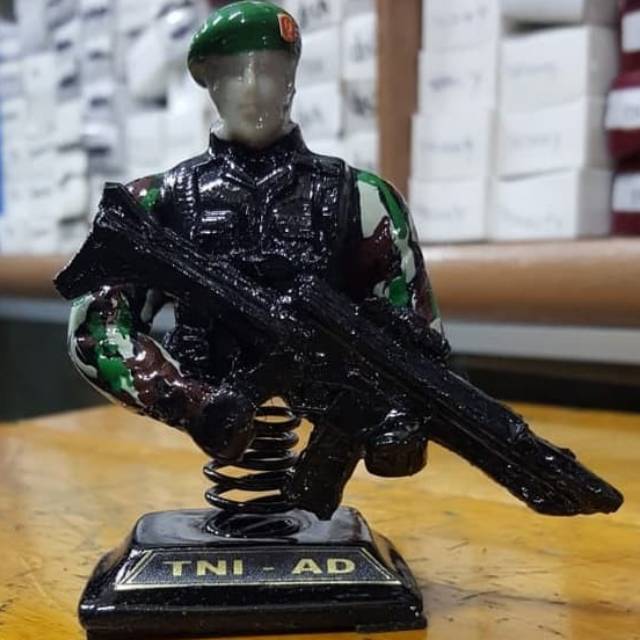 Patung Miniatur TNI AD|miniatur TNI AD loreng|Patung Miniatur Senjata
