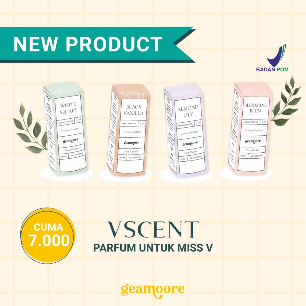 (READY) VSCENT PARFUM GEAMOORE BPOM [3ML]