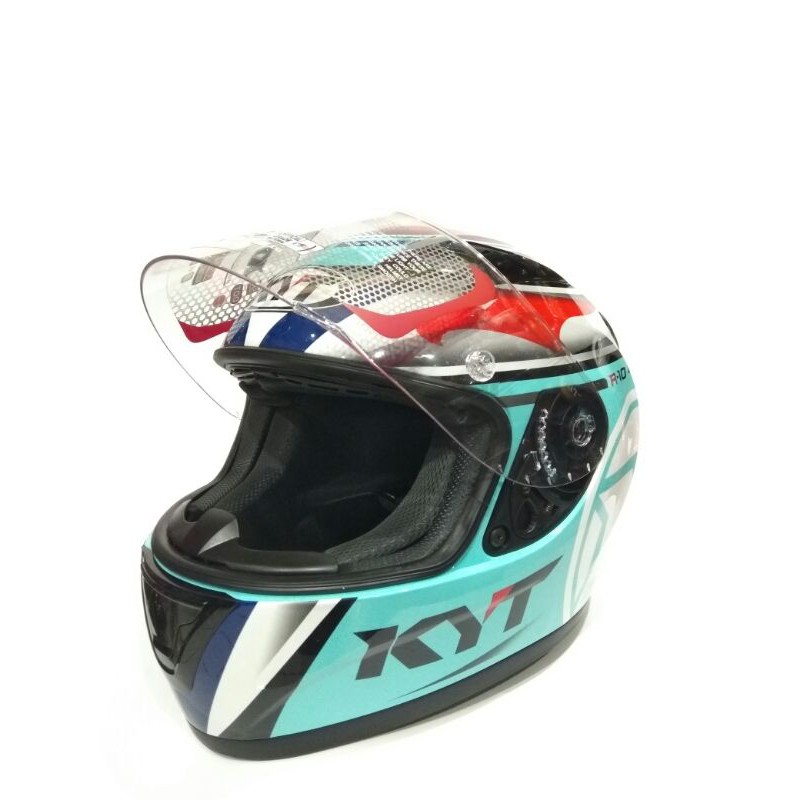 helm full face kyt r10 motif aquamarine sni dot murah