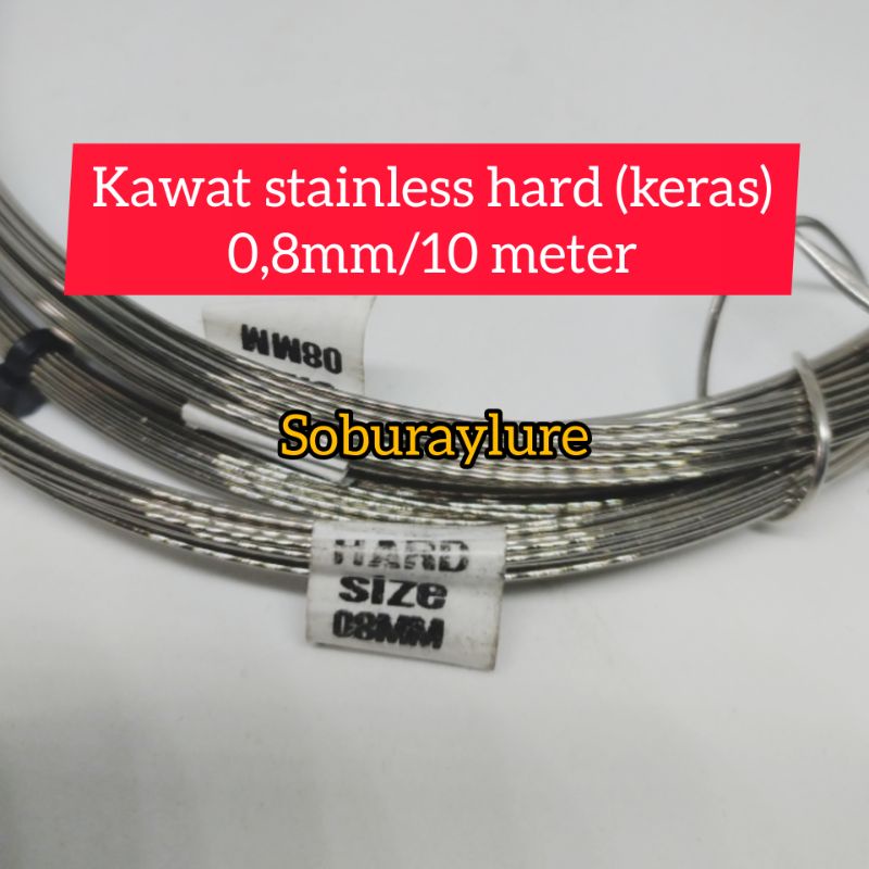 Kawat stainless hard(keras )0,8mm/10m