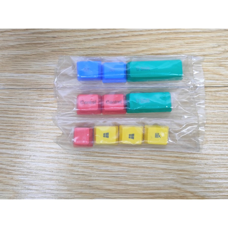 KEYCAPS PBT BLUE RED YELLOW GREEN 10 KEYS OEM PROFILE