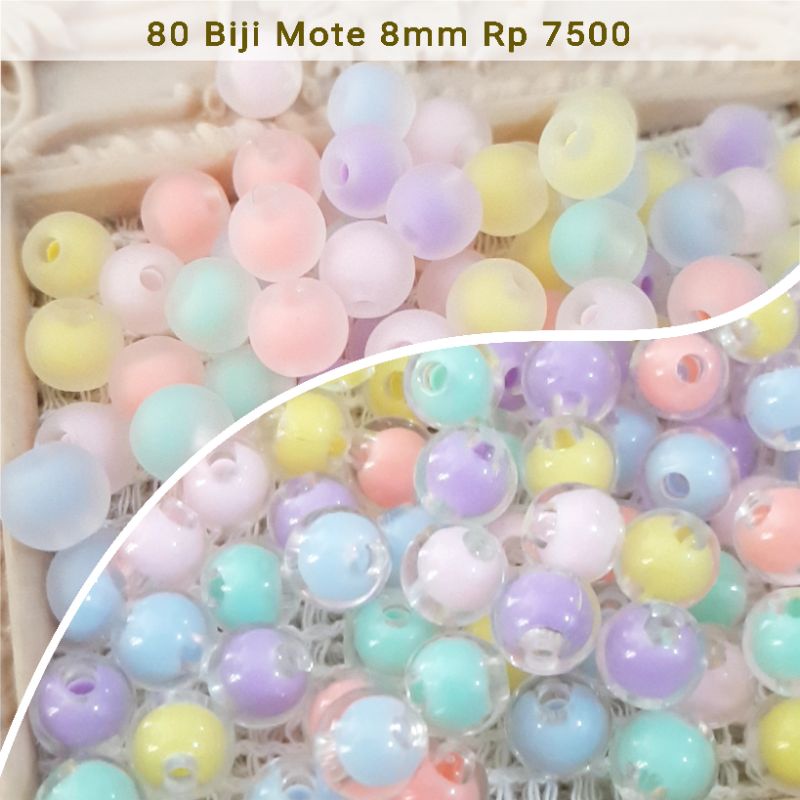 22 biji ~ 40 biji ~ 80 biji Manik Mote Isi ukuran 8mm/10mm/12mm Variasi Doff Clear Bahan Strap Masker Aksesoris Meronce