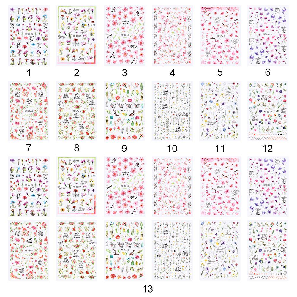 Preva Stiker Kuku Manicure Rose Flowers Anti Air Dekorasi Nail Art