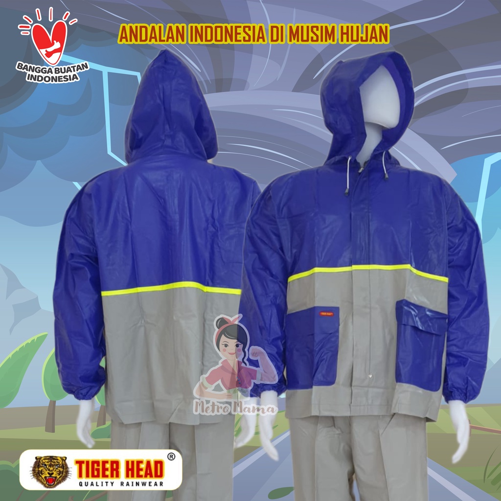 Jas hujan Stelan BIG TOP Tiger Head 68208 PRODUK ORIGINAL Mantel Raincoat Tebal