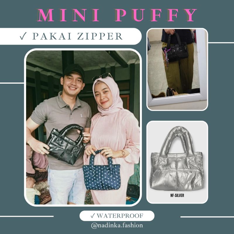 Mini Puffy Bag / Mini Size / Top Handle Bag / Tas Selempang & bahu wanita