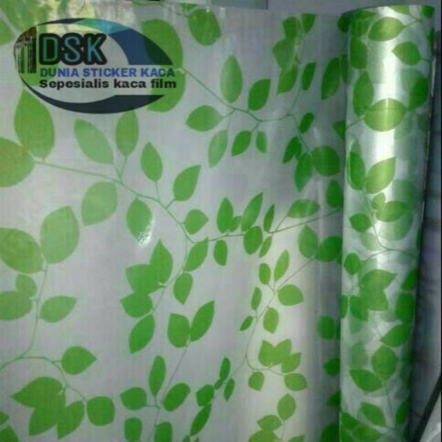 Stiker kaca sticker kaca film sticker kaca sanblas sticker kaca motif daun hijau